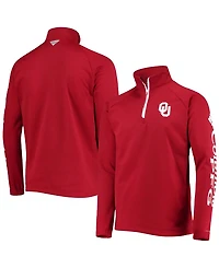 Columbia Oklahoma Sooners Terminal Tackle Fleece Raglan Omni-Shade Quarter-Zip Jacket