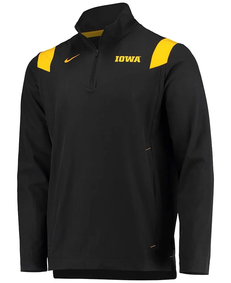 Nike Men's Black Iowa Hawkeyes 2021 Team Coach Quarter-Zip Jacket