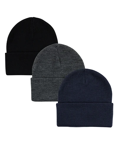Hudson Baby Toddler Unisex Knitted Fold-Over Beanies