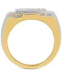 Men's Diamond Ring (1/10 ct. t.w.) in Sterling Silver & 18k Gold-Plate