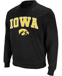 Colosseum Men's Iowa Hawkeyes Arch and Logo Crew Neck Sweatshirt