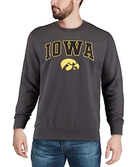 Colosseum Men's Iowa Hawkeyes Arch and Logo Crew Neck Sweatshirt
