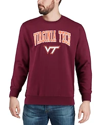 Colosseum Men's Virginia Tech Hokies Arch and Logo Crew Neck Sweatshirt