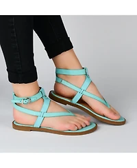 Journee Collection Women's Tangie Ankle Strap Flat Sandals