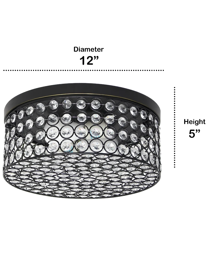 Lalia Home Glam 2 Light Round Flush Mount