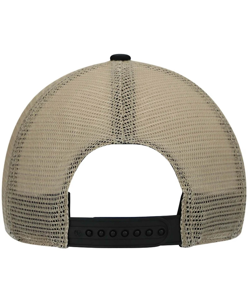 Men's Black, Natural Jacksonville Jaguars Trawler Trucker Clean Up Snapback Hat