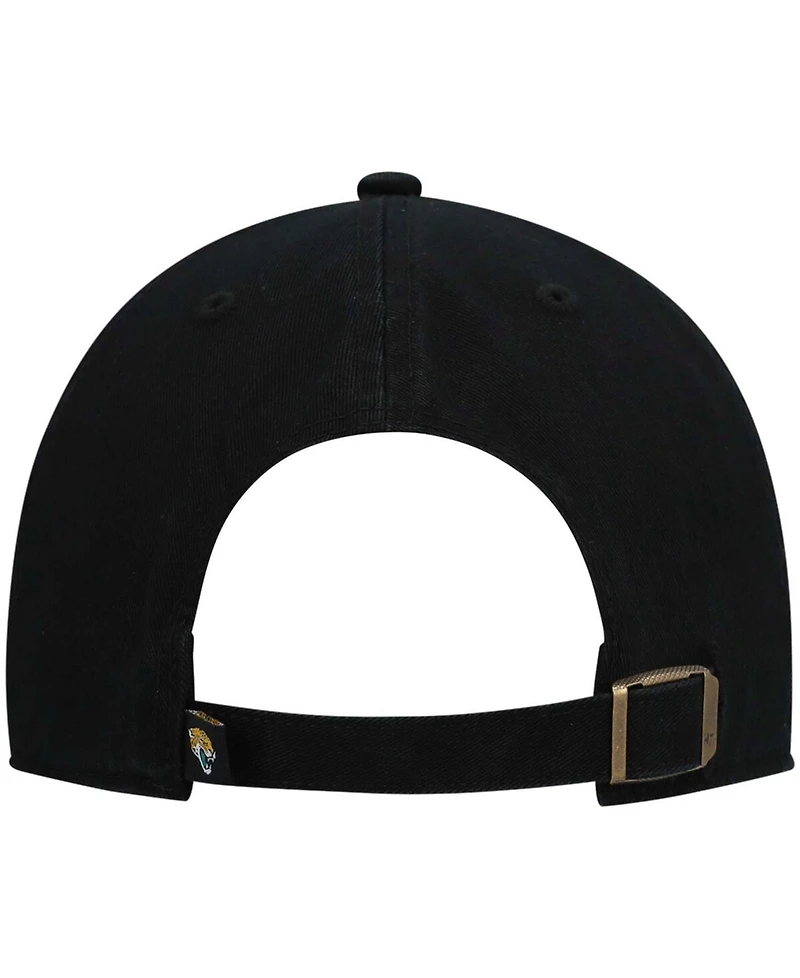 Men's Black Jacksonville Jaguars Clean Up Script Adjustable Hat