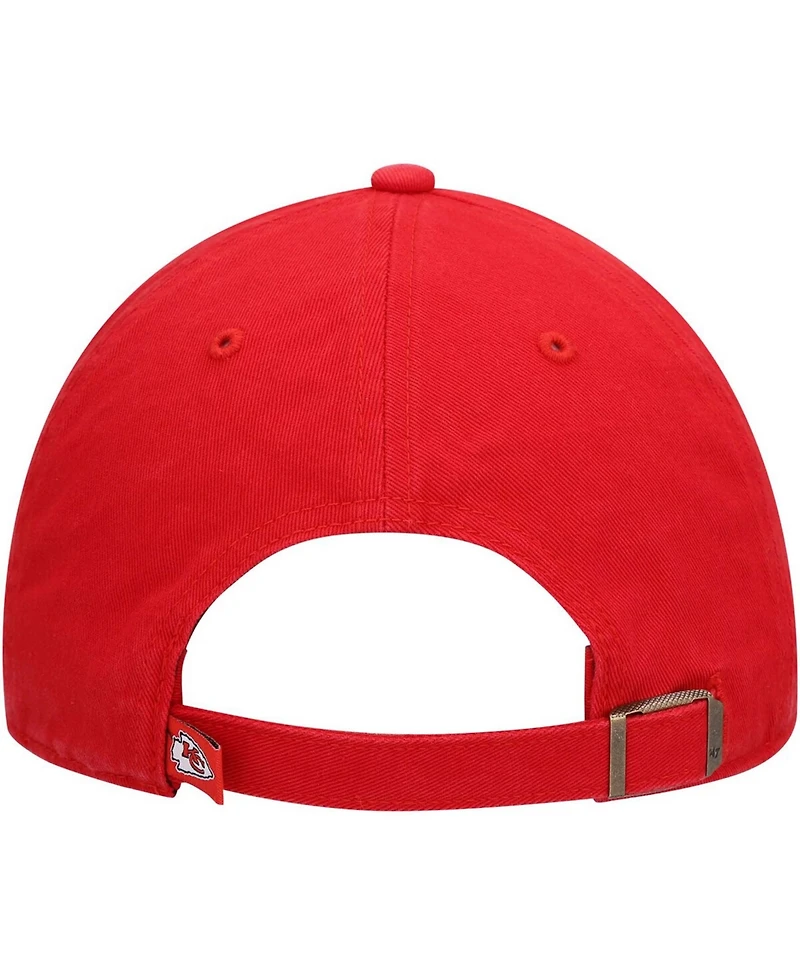 Men's Red Kansas City Chiefs Clean Up Script Adjustable Hat