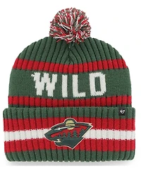 Men's Green Minnesota Wild Bering Cuffed Knit Hat with Pom