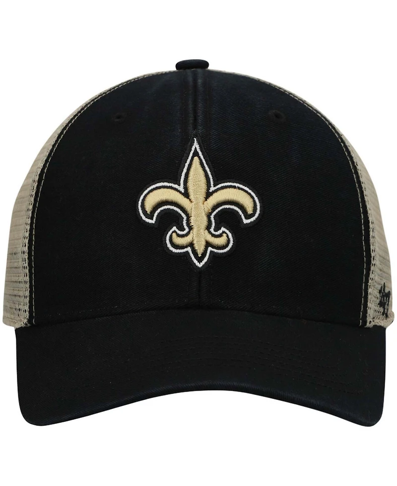 Men's Black New Orleans Saints Flagship Mvp Snapback Hat