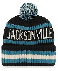 Men's Black Jacksonville Jaguars Bering Cuffed Knit Hat with Pom