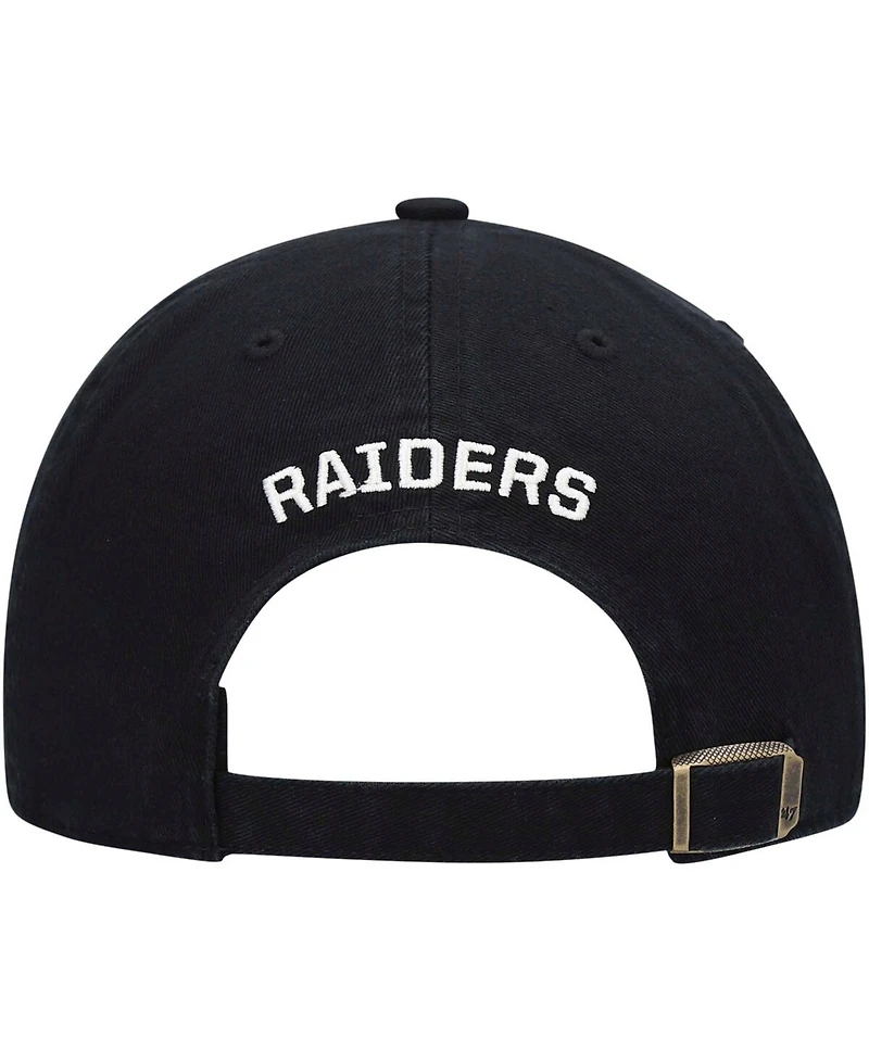 Women's Black Las Vegas Raiders Finley Clean Up Adjustable Hat