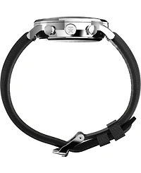 Timex Men's Waterbury Black Leather Strap Watch 40 mm