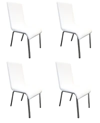 Bailee Modern Faux Leather Side Chairs, Set of 4