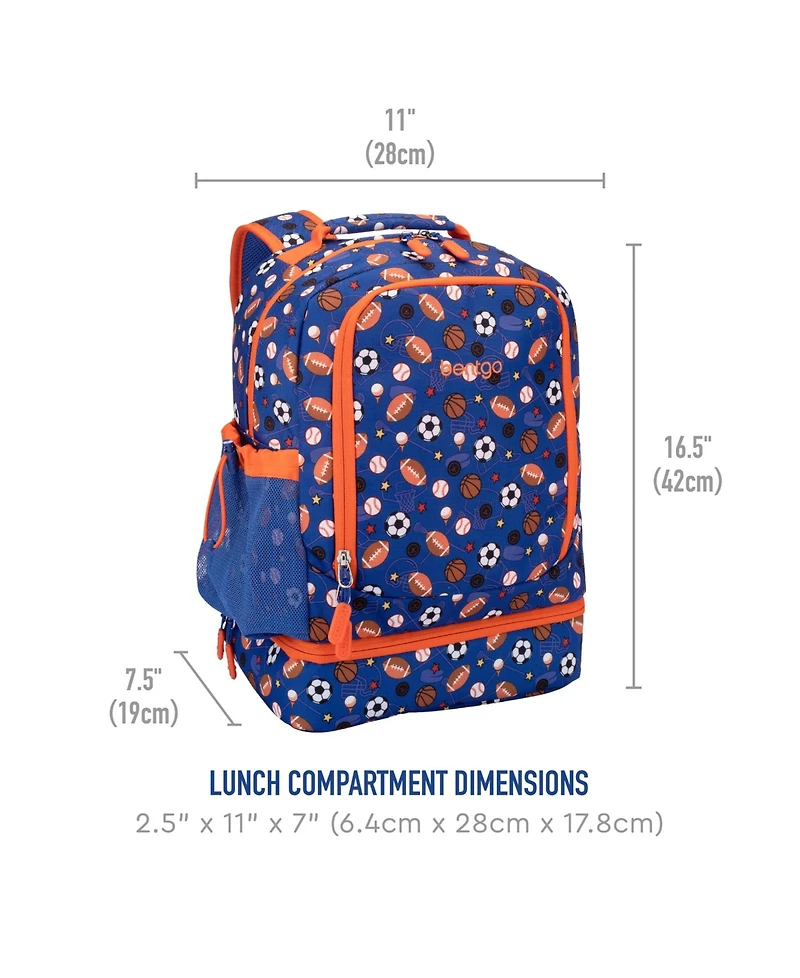 Bentgo Kids Prints 2-In-1 Backpack and Insulated Lunch Bag