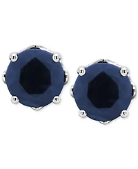 Sapphire Solitaire Stud Earrings (1-1/5 ct. t.w.) Sterling Silver (Also Ruby & Emerald)
