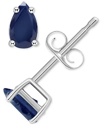 Tanzanite Pear-Shape Stud Earrings (3/8 ct. t.w.) 14k White Gold (Also Emerald, Ruby & Sapphire)