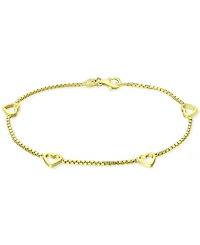 Giani Bernini Open Heart Link Bracelet in 18k Gold-Plated Sterling Silver, Created for Macy's
