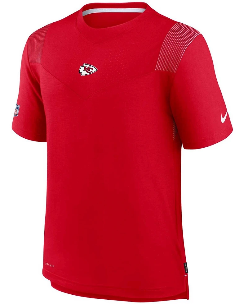 Men's Red Kansas City Chiefs Sideline Player Uv Performance T-shirt