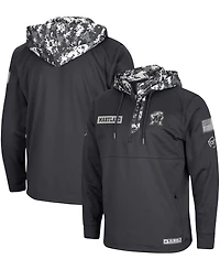 Men's Colosseum Charcoal Maryland Terrapins Oht Military-Inspired Appreciation Digital Camo Quarter-Zip Hoodie