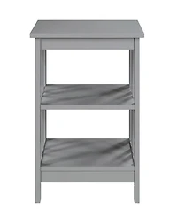 Mission End Table with Shelves