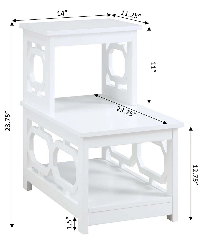 Omega 2 Step Chairside End Table