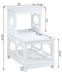 Omega 2 Step Chairside End Table