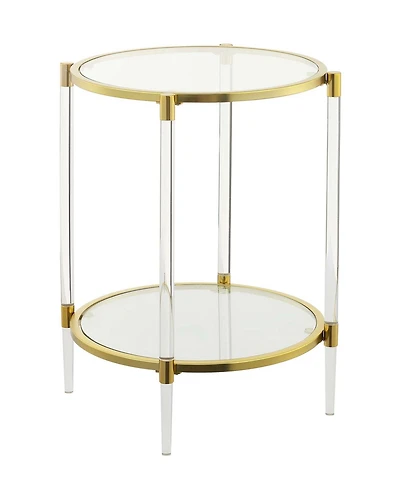 Royal Crest 2 Tier Acrylic Glass End Table