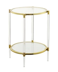 Royal Crest 2 Tier Acrylic Glass End Table