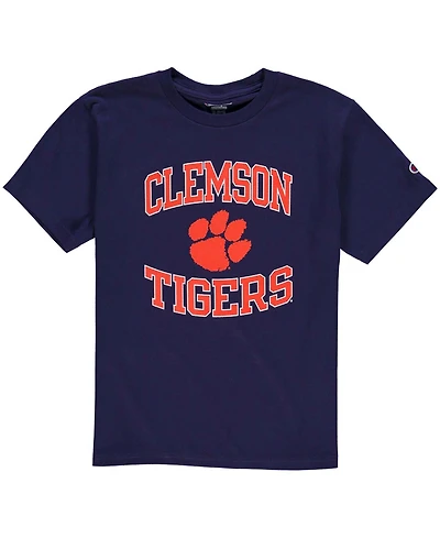Big Boys and Girls Purple Clemson Tigers Circling Team Jersey T-shirt