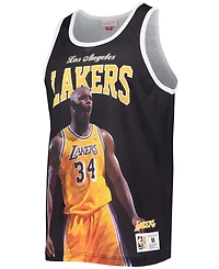 Men's Shaquille O'Neal Black Los Angeles Lakers Hardwood Classics Player Tank Top
