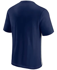 Men's Navy and Heathered Gray Tennessee Titans Colorblock T-shirt