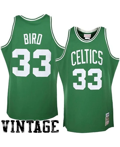 Men's Larry Bird Kelly Green Boston Celtics 1985/86 Hardwood Classics Authentic Jersey