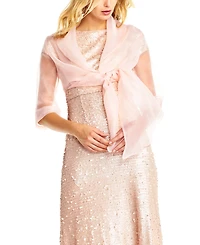 Adrianna Papell Organza Wrap Jacket