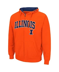 Men's Orange Illinois Fighting Illini Arch Logo 3.0 Full-Zip Hoodie