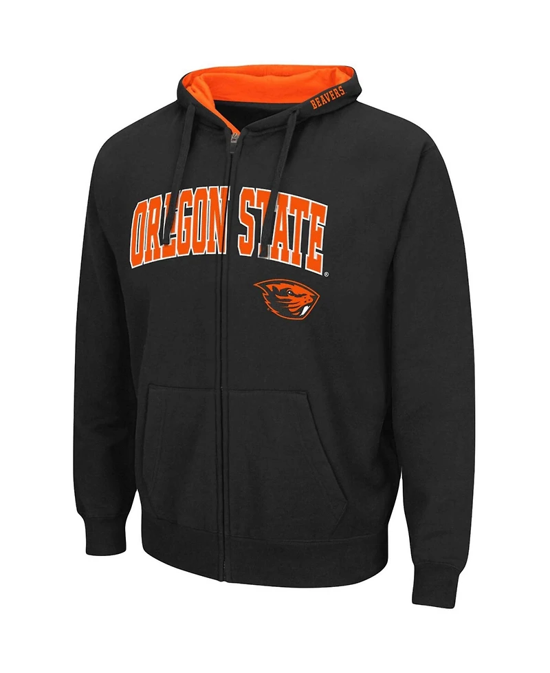 Men's Black Oregon State Beavers Arch Logo 3.0 Full-Zip Hoodie