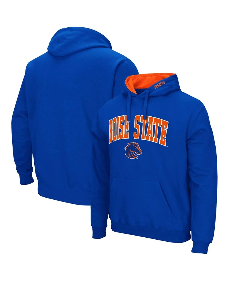 Men's Colosseum Boise State Broncos Arch and Logo 3.0 Pullover Hoodie