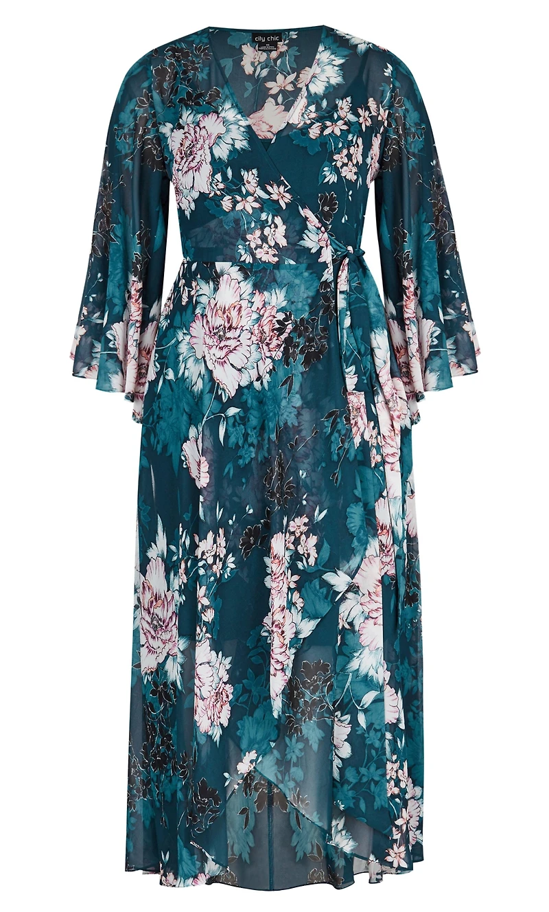 City Chic Plus Jade Blossom Maxi Dress