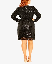 City Chic Plus Bright Lights Dress