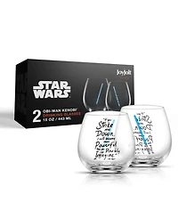 JoyJolt Star Wars New Hope Stemless Drinking Glasses, Set of 2