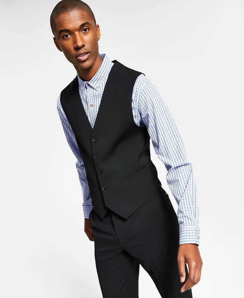 Tommy Hilfiger Men's Modern-Fit Wool Th-Flex Stretch Suit Separates Vest