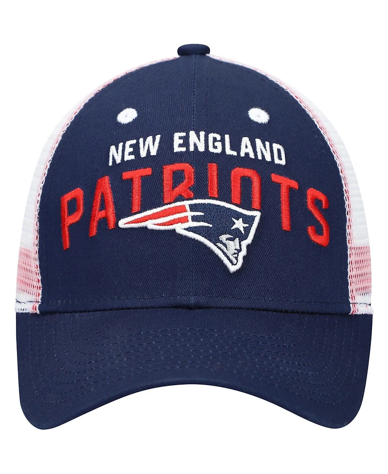 Boys Navy New England Patriots Core Lockup Snapback Hat