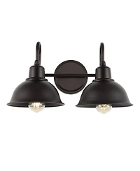 Frisco 2-Light Farmhouse Industrial Led Vanity