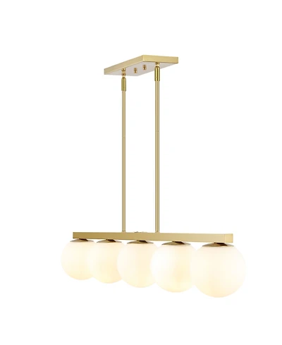 Luca Parisian -Light Modern Glam Iron Globe Linear Led Pendant