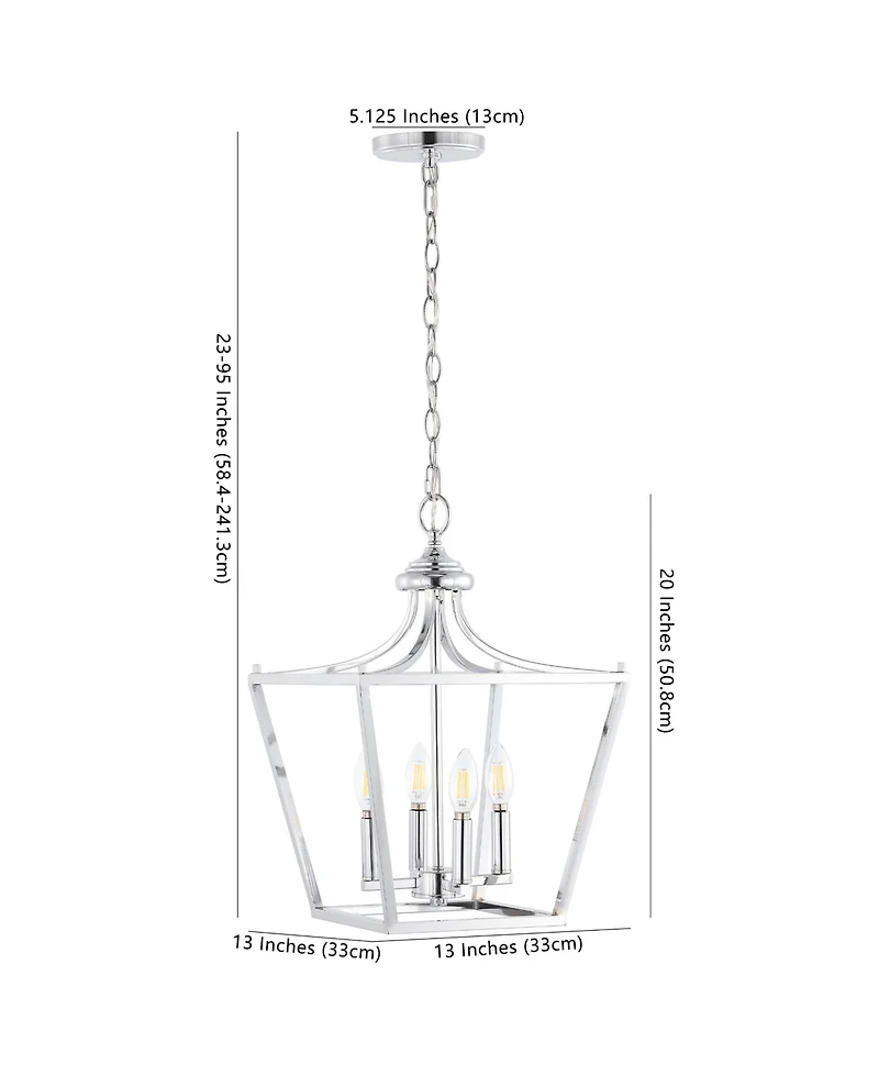 Camden 4-Light Iron Classic Midcentury Pendant Lantern