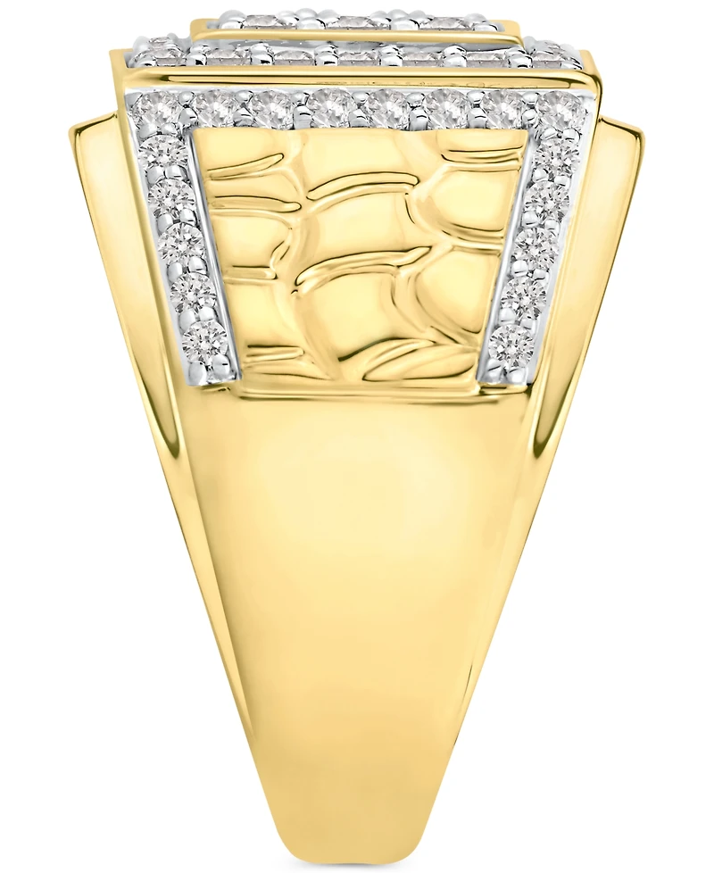 Men's Diamond Cluster Nugget Ring (1-1/2 ct. t.w.) in 10k Gold