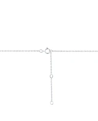 Onyx & Diamond Accent Heart Pendant Necklace in Sterling Silver, 16" + 2" extender