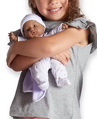 La Baby Hispanic 11" Soft Body Baby Doll Purple Outfit - Hispanic