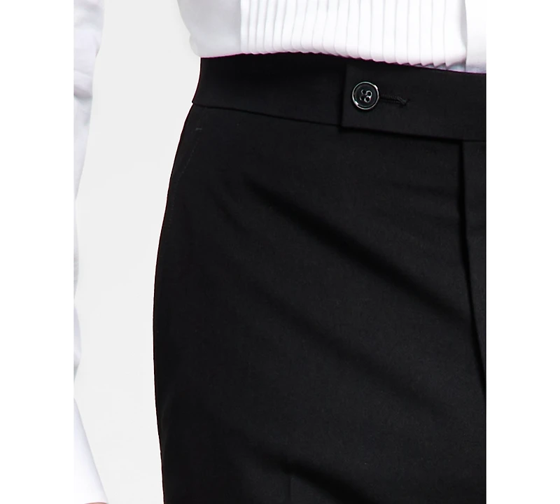 Alfani Men's Classic-Fit Stretch Black Tuxedo Pants, Created for Macy's
