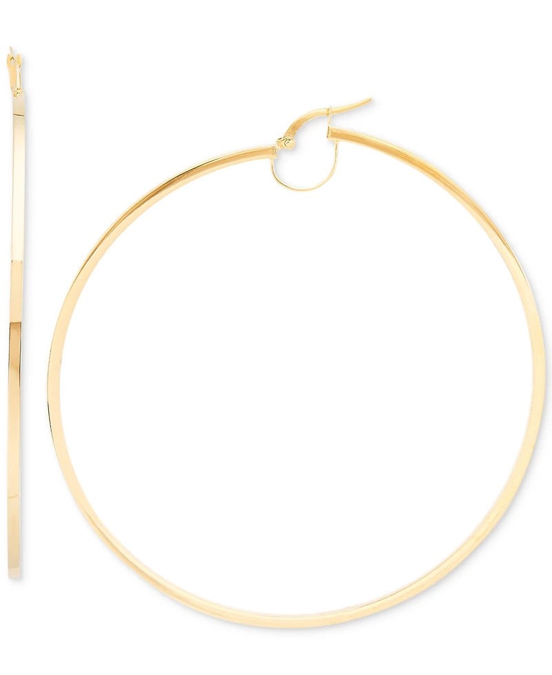 Skinny Extra-Large Hoop Earrings in 10k Gold, 70mm